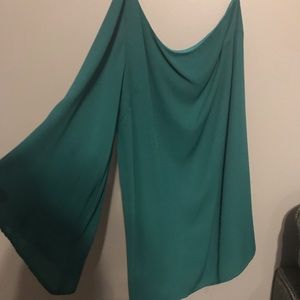 Deep Green One Shoulder Dress
